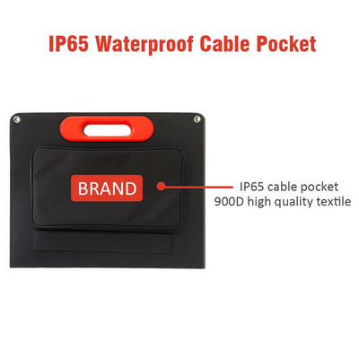 Portable solar panel cable pocket